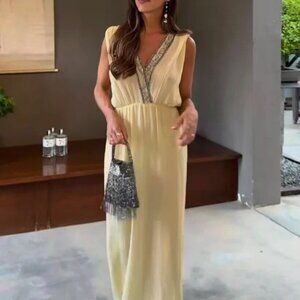 ZW Collection Embroided Yellow Dress